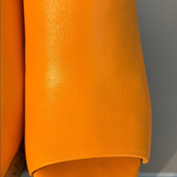 *Antonio Melani SARAYYAA Pale Peach Orange Cork Open Toe Heels Chunky Platforms - Picture 9 of 16